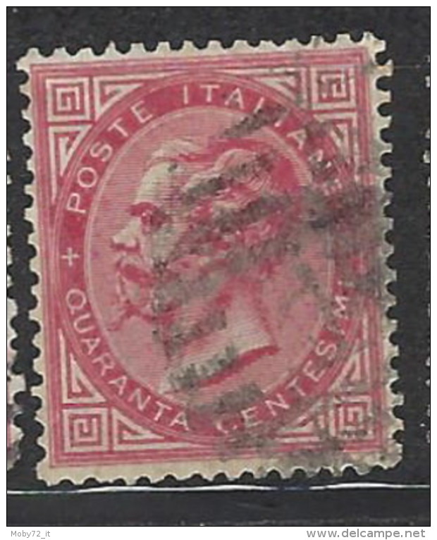 Italia - 1863/65 - Usato/used - Vittorio Emanuele II - Sass N. 20 - Oblitérés