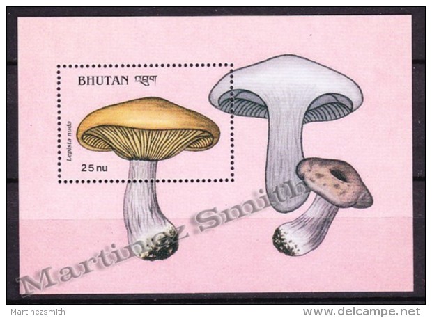 Bhutan - Bhoutan 1989 Yvert BF 174 - Flora, Mushrooms - MNH - Bhután