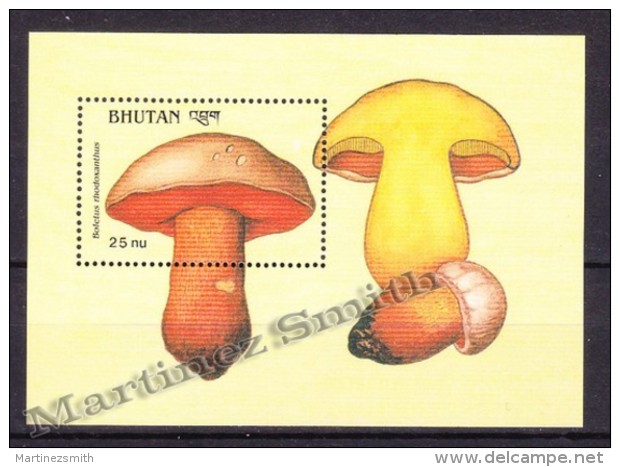 Bhutan - Bhoutan 1989 Yvert BF 186 - Flora, Mushrooms - MNH - Bhután