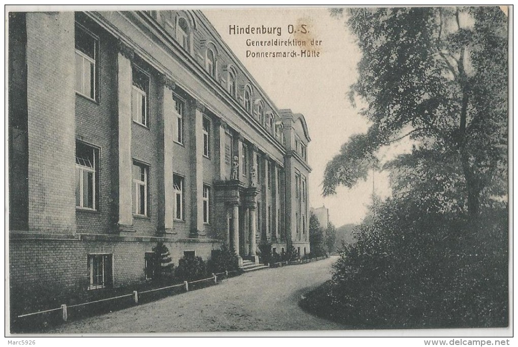 HINDENBURG O.S GENERALDIRECKTION DER DONNERMARCK HULLE - Polen