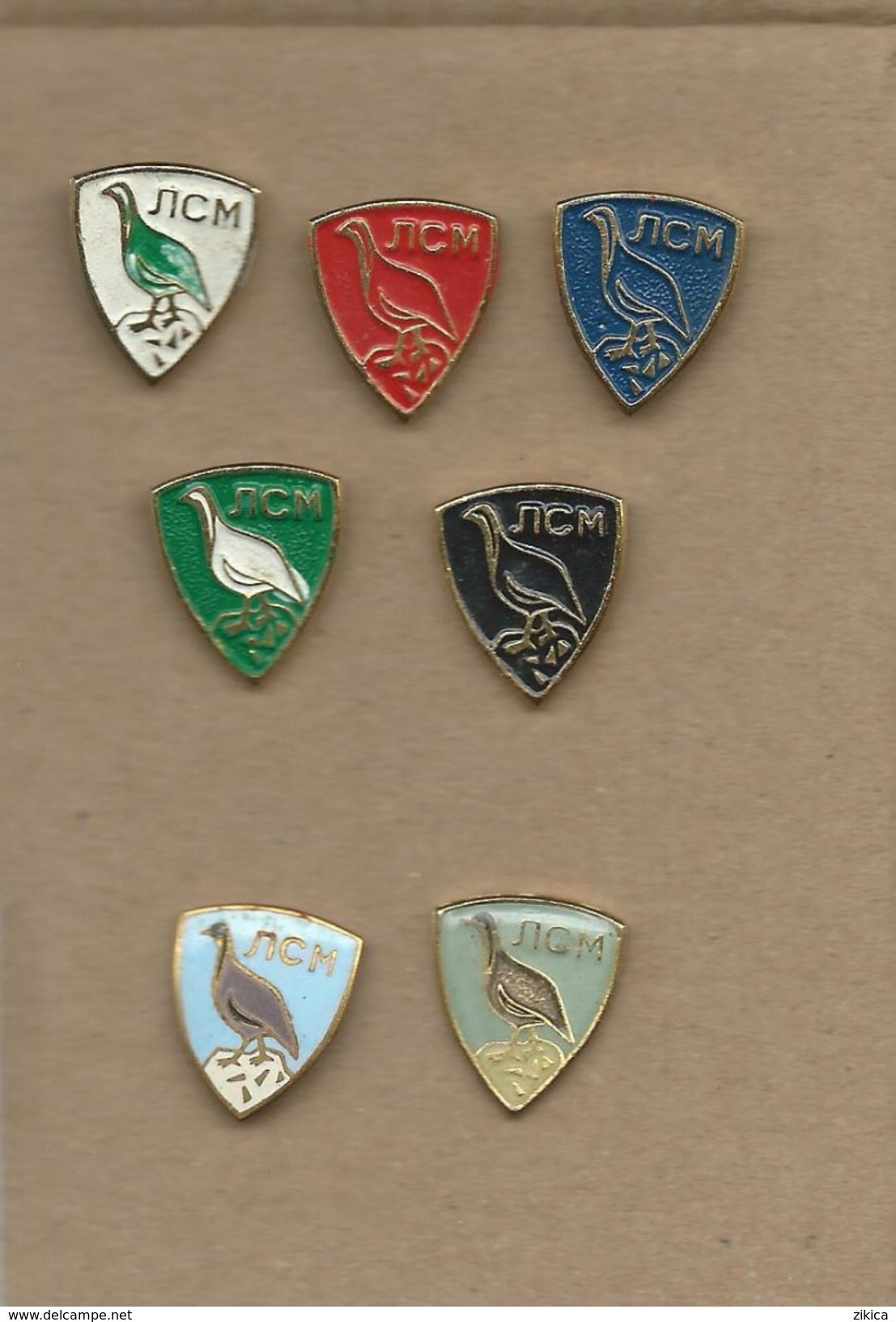 Sports.Archery.Hunting Association Of Republic Of Macedonia.Lot 7 Full Pins.Birds. - Bogenschiessen