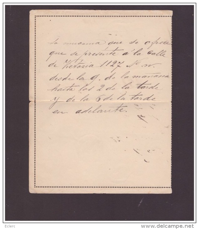 ARGENTINE - GANZSACHE - CARTE-LETTRE ENTIER POSTAL - Postal Stationery