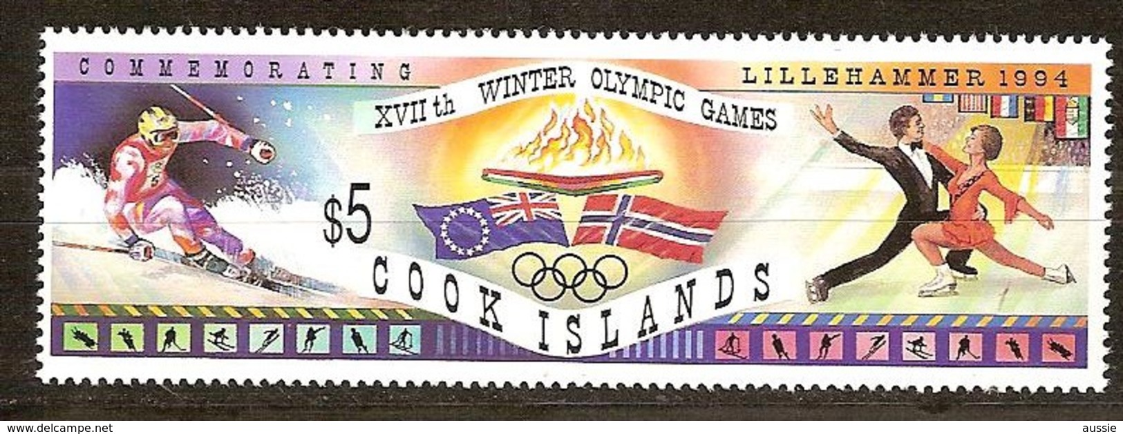 Cook Islands 1994 Yvertn° 1093 *** MNH  Cote 12,00 Euro Sport Lillehammer - Cook