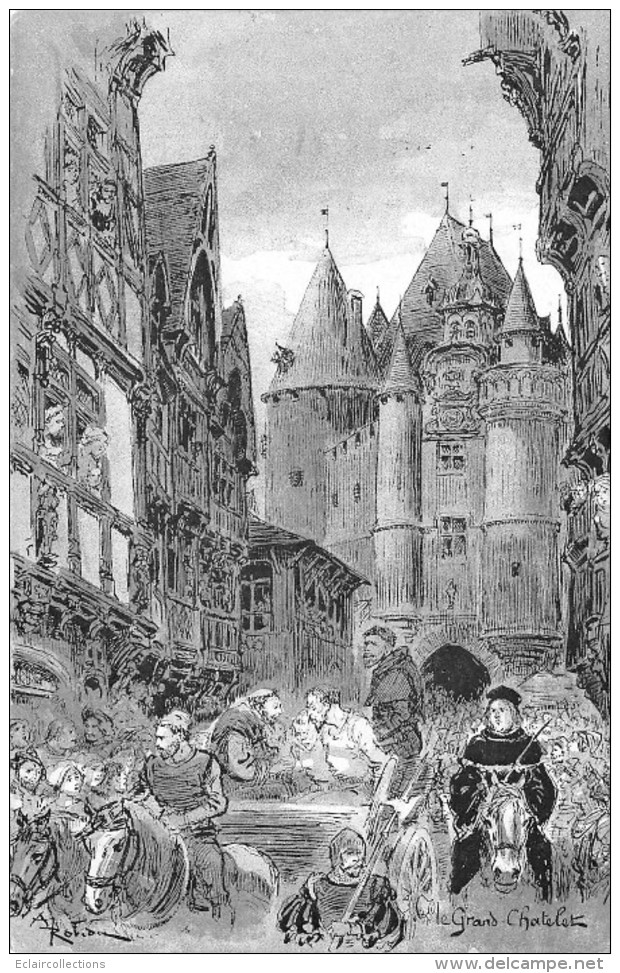 Illustrateur     Robida   Paris    Le Grand Châtelet - Robida