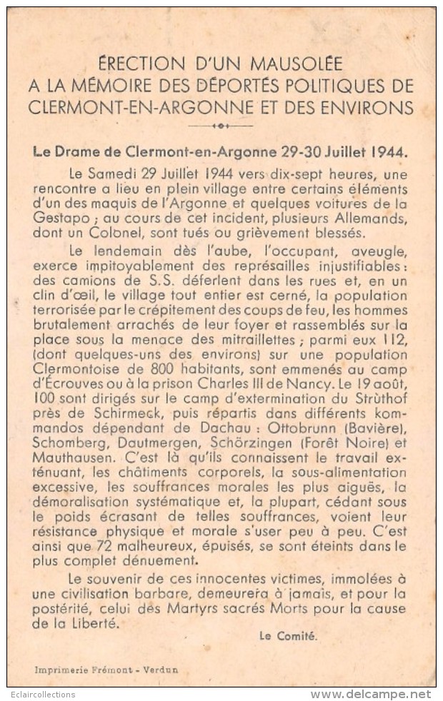 Illustrateur      Aux Martyrs De Clermont En Argonne  55. Prisonnier. Soldat Allemand - Other & Unclassified