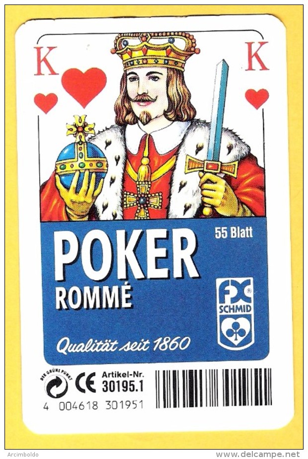 Poker Rommé Roi De Coeur F.X. Schmid Munchen - Cartes à Jouer Classiques