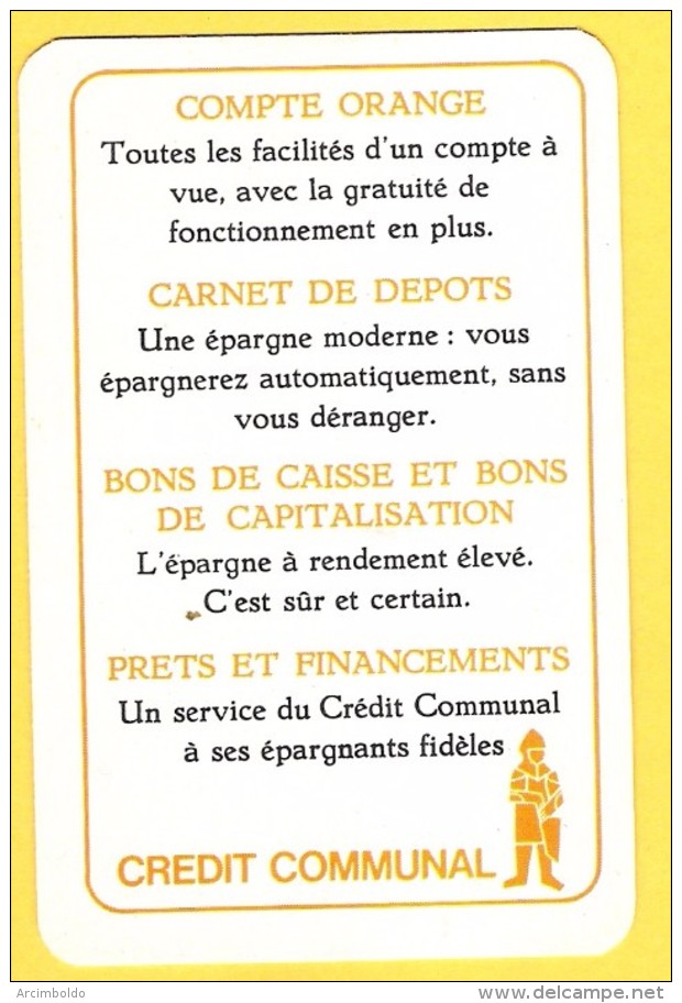 Pub Crédit Communal (banque) - Cartes à Jouer Classiques