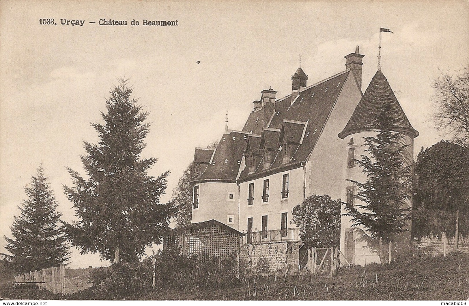 03 ALLIER  : Urcay   Château De Beaumont      Réf 2354 - Other & Unclassified