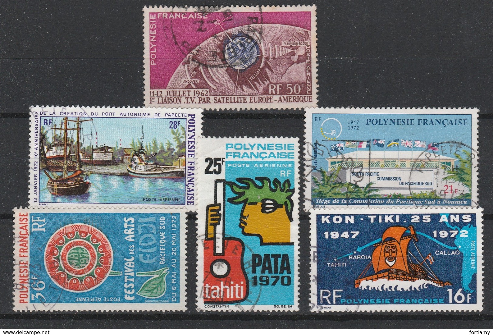 LOT 117 POLYNESIE PA N°6-60-62-63-64-28 Oblitérés - Gebraucht