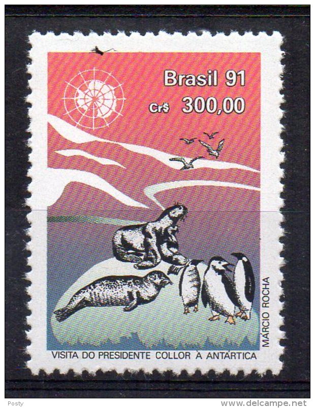 BRESIL - BRASIL - FAUNE DE L'ANTARCTIQUE - FAUNA OF THE ARCTIC - 1991 - - Ongebruikt