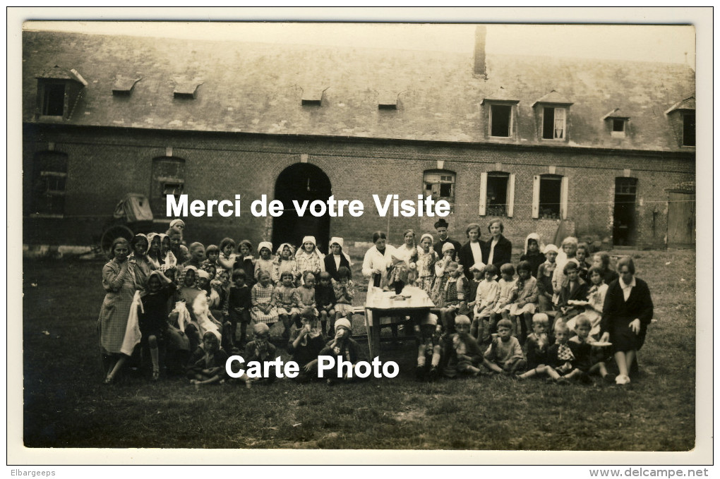 Carte Photo  - Colonie De Vacances Marie-Thérèse à Eslettes - Datée 1932 Verso - 2 Scans - Altri & Non Classificati