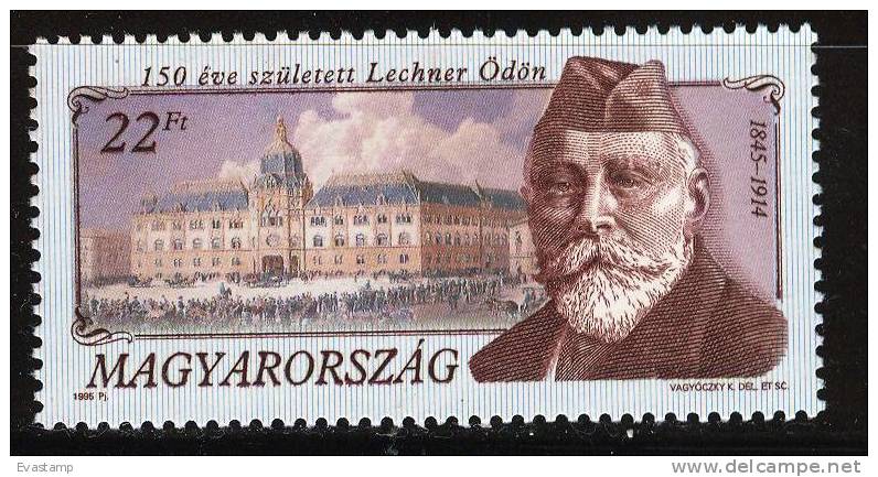 HUNGARY - 1995. Odon Lechner, Architect,150th Birth Anniversary/Museum Of Applied Arts MNH!!! Mi:4353. - Unused Stamps
