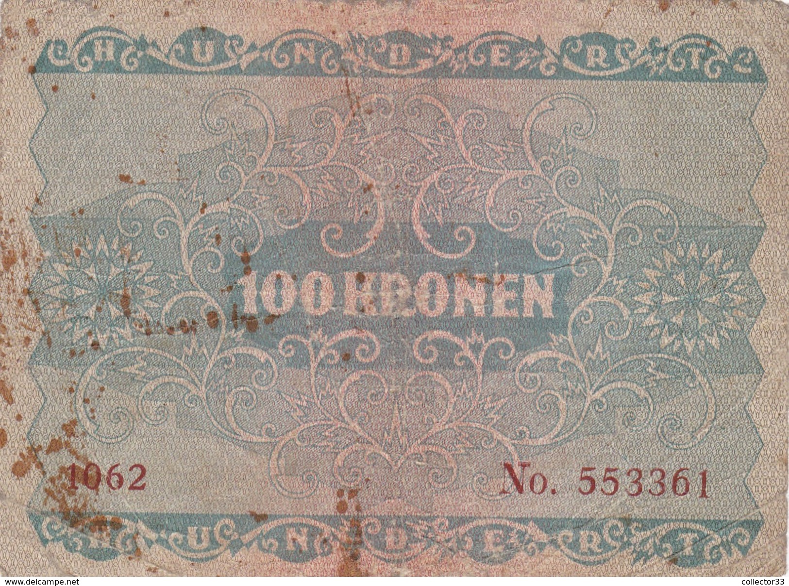 6 BILLETS DE 100 KRONEN 02/01/1922 DIVERS ETATS - Autriche