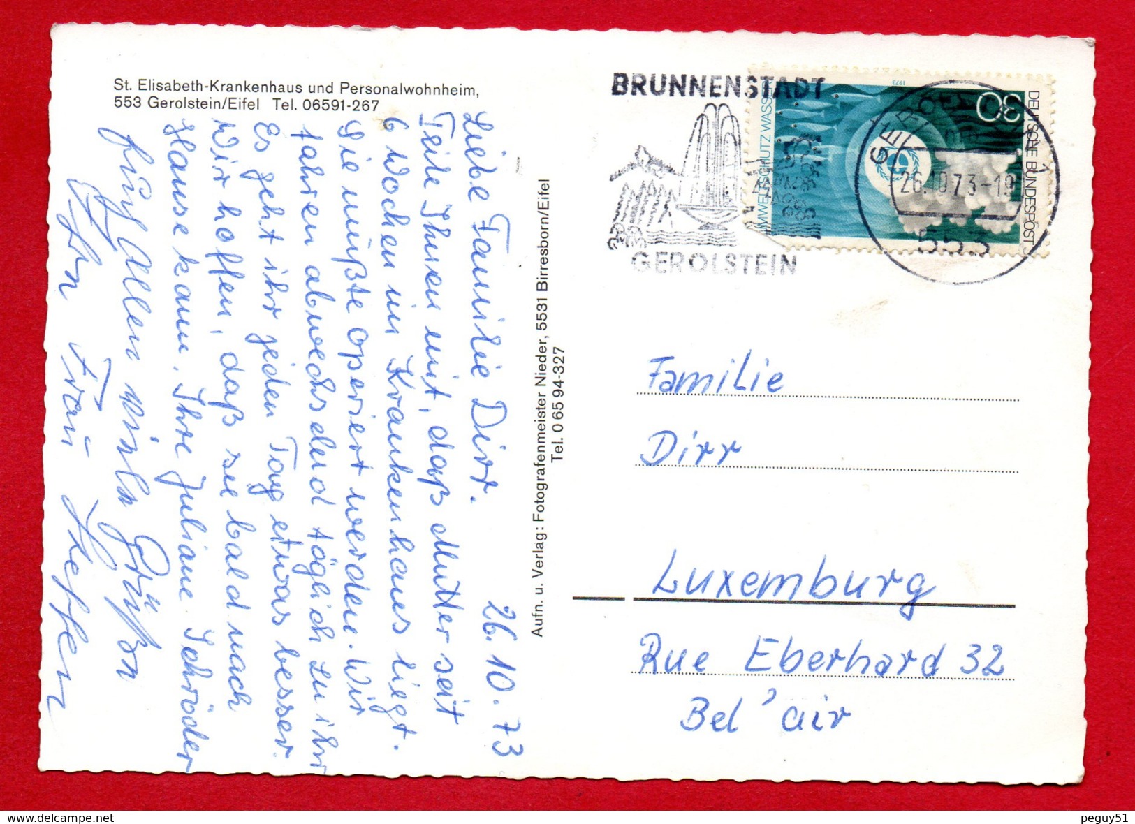 Gerolstein / Eifel. St.Elisabeth - Krankenhaus Und Personalwohnheim. 1973 - Gerolstein