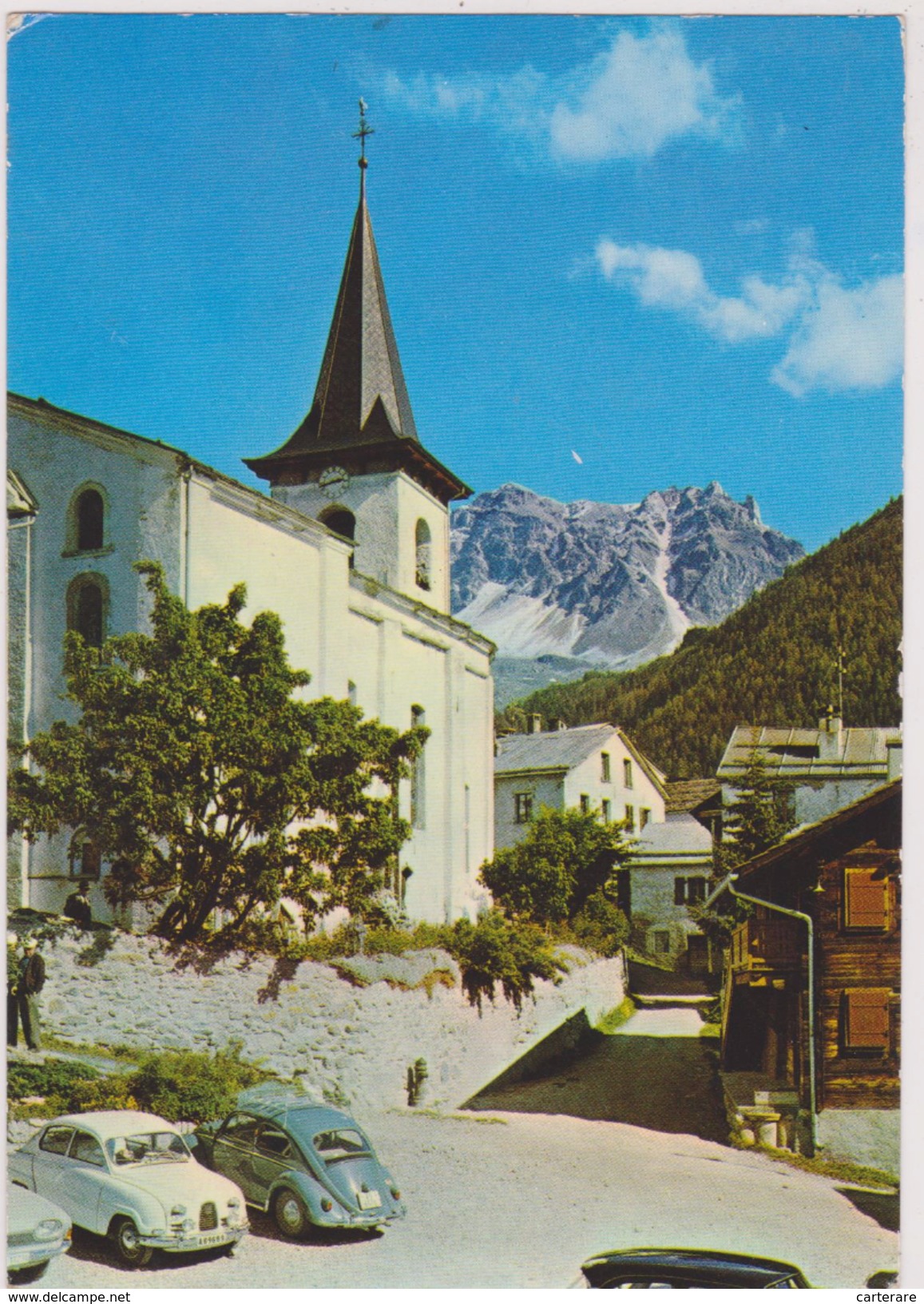 SUISSE,SCHWEIZ,SVIZZERA,HELVETIA,SWISS,SWITZERLAND ,VALAIS,SIERRE,VAL D´ANNIVIERS ,SAINT LUC,EGLISE,PARKING - Saint-Luc