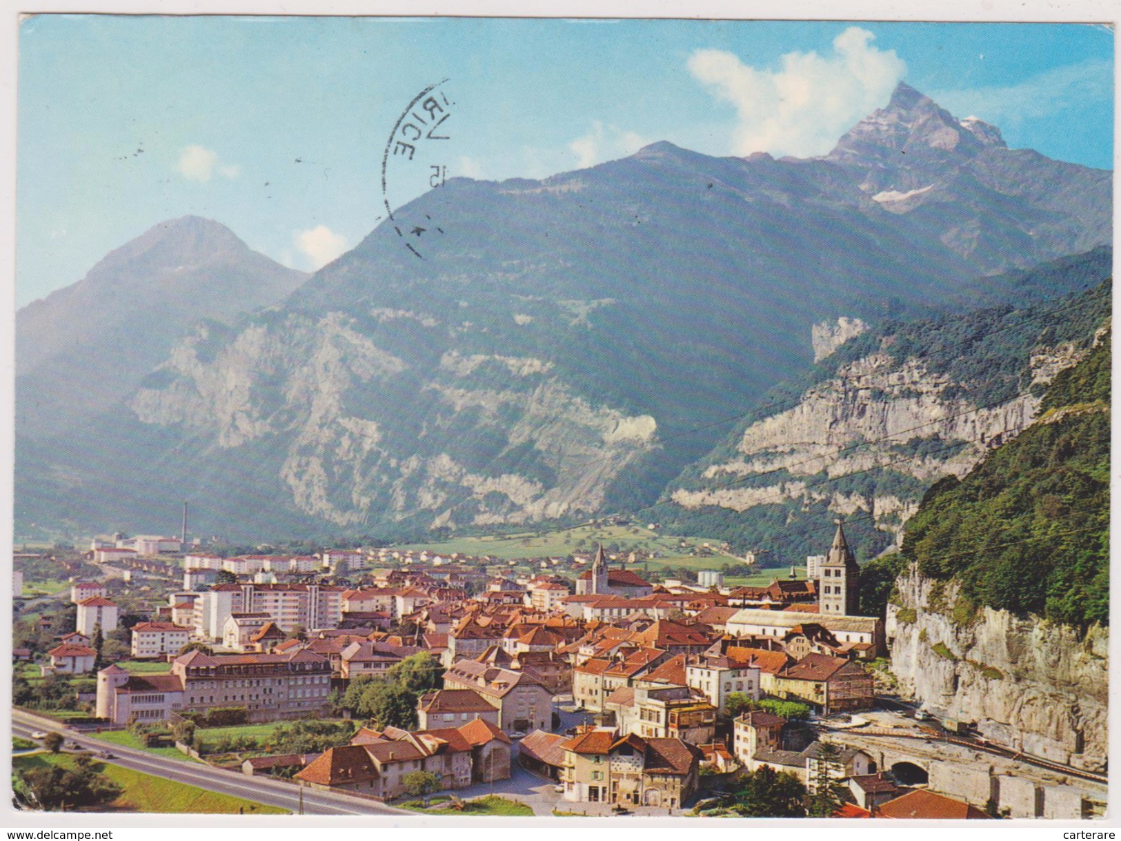 SUISSE,SWITZERLAND,SWISS, HELVETIA,SCHWEIZ,SVIZZERA ,VALAIS,SAINT MAURICE,vue Aerienne - Saint-Maurice