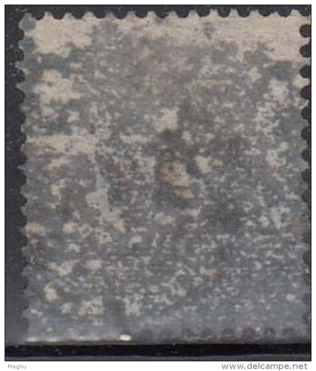 4a British East India Used 1865, Elephant Watermark, Four Annas Green, - 1854 Britse Indische Compagnie