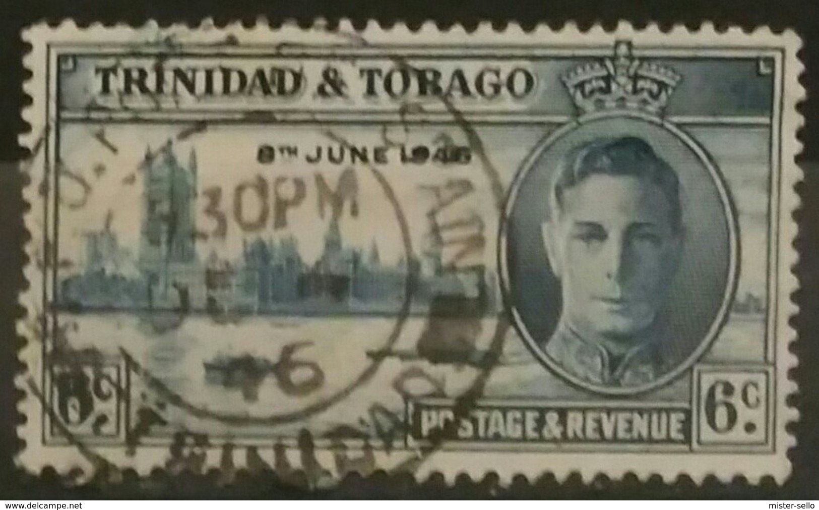 TRINIDAD Y TOBAGO 1946 Victory - The End Of The Second World War. USADO - USED. - Trinidad & Tobago (1962-...)