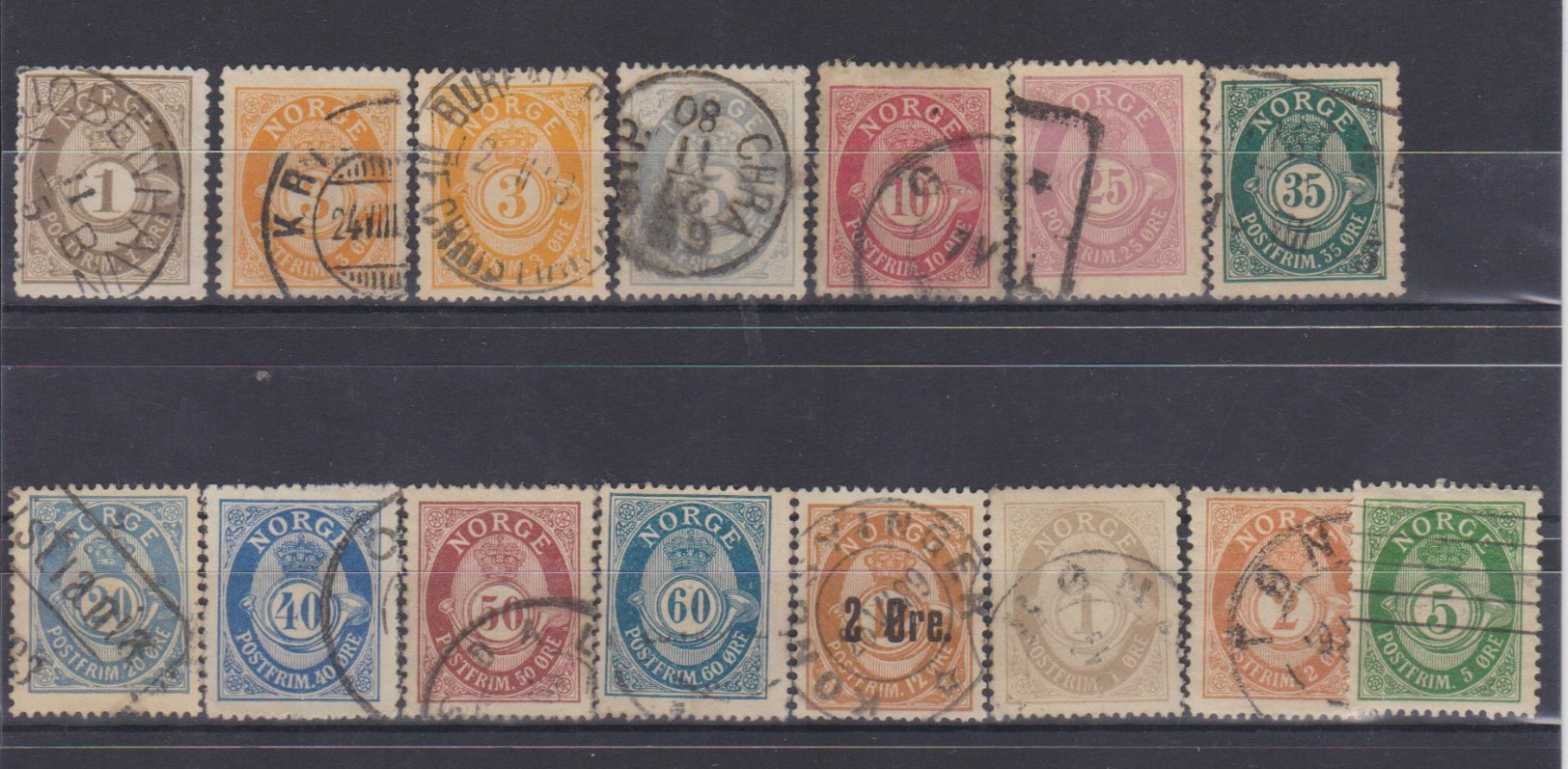 NORWAY 1877-1898 LOT STAMPS - Oblitérés