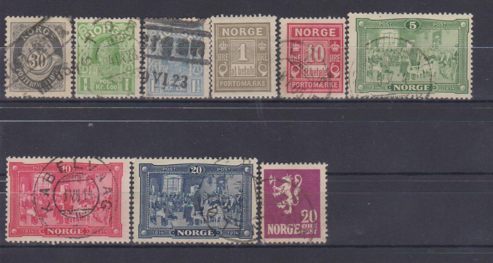 NORWAY 1877-1909 LOT STAMPS - Oblitérés