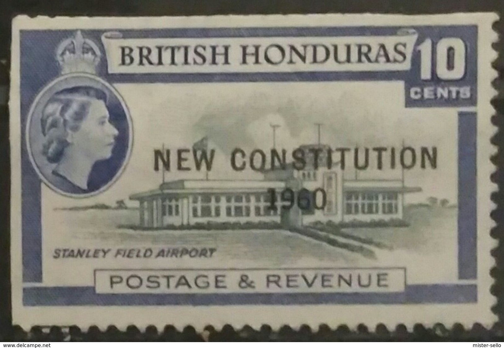 Honduras Britanica 1961  Overprinted NEW CONSTITUTION/1960 USADO - USED. - Honduras Británica (...-1970)