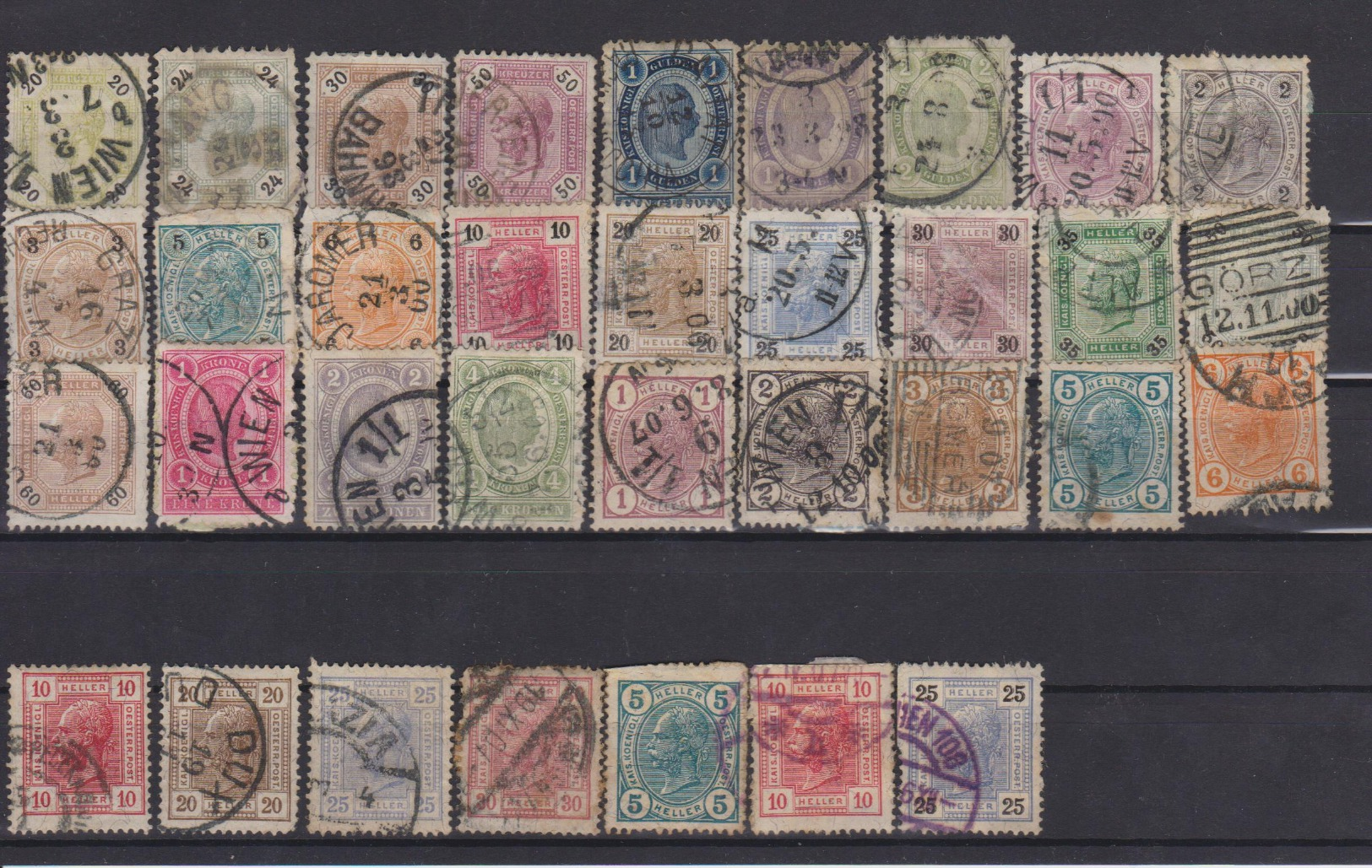 AUSTRIA 1891-1904 LOT STAMPS - Oblitérés