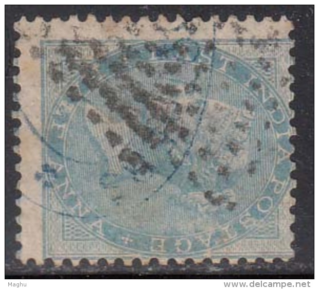 'Triangular Postmark'  Madras Circle Districk Strike, British East India Used. Renouf / Jal Cooper Type 29 On Half Anna - 1854 Britse Indische Compagnie
