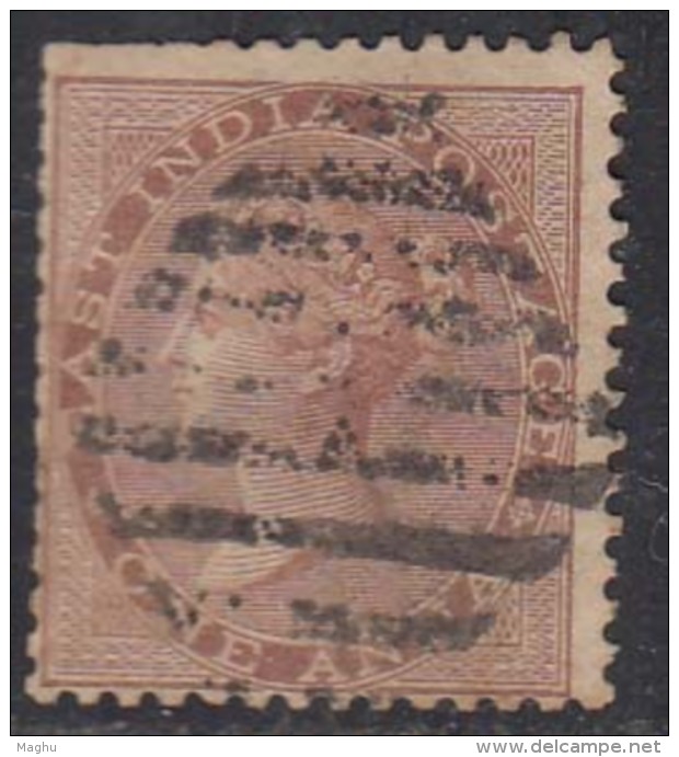 '7' Saint Thome Mylapore Cancellation Madras Circle Renouf Jal Cooper Type 12a, British India Used, Early Indian Ca - 1854 Britse Indische Compagnie