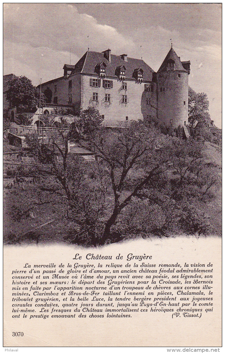 Le Château De Gruyèer Avec Légende - Obl.La Tour De Trême Le 20.IX.1922 - La Tour-de-Trême