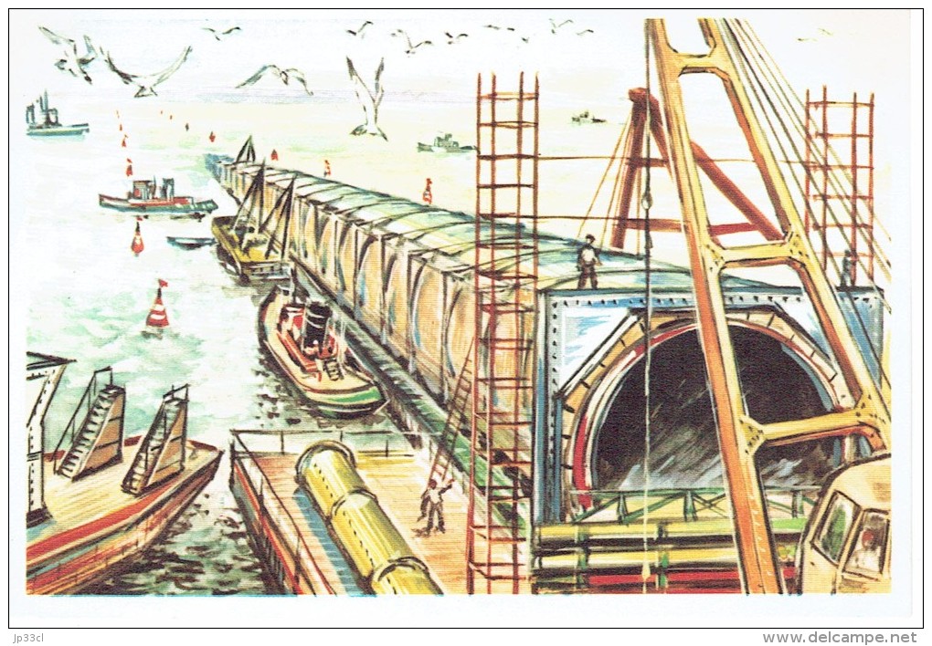 Construction Du Tunnel Sous La Manche (Série Les Autos 1964 Dans Le Monde) - Jacques