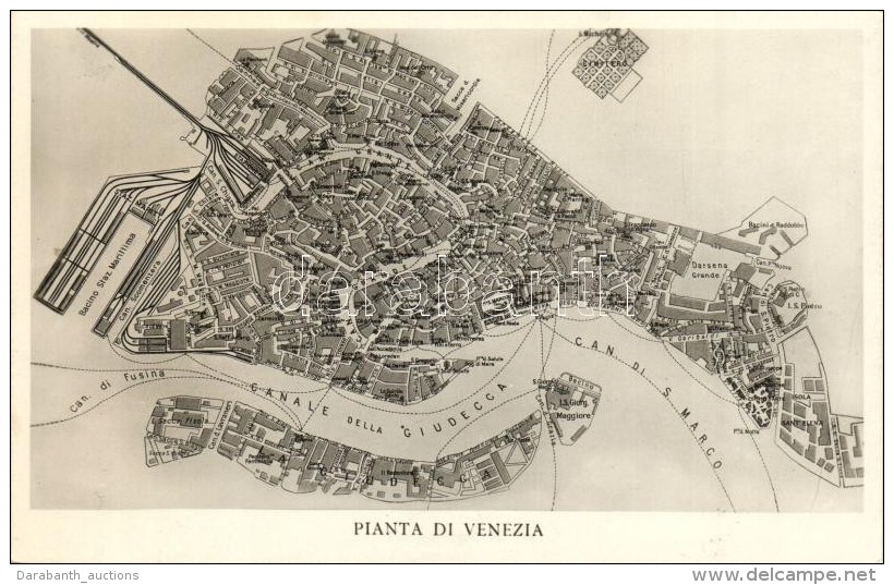 ** T1/T2 Venice, Venezia; Pianta / Map - Non Classés