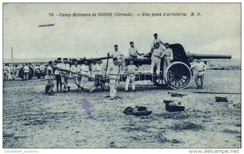 * T2 Martignas-sur-Jalle, Camp Militaire. Une Pi&eacute;ce D'Artillerie / French Military Base, Artillery - Non Classés
