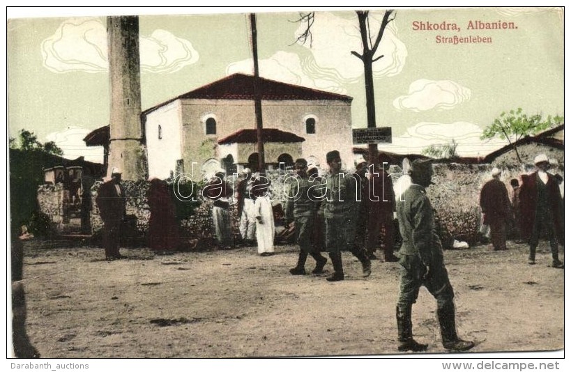 ** T2/T3 Shkoder, Shkodra; Strassenleben / Street Scene, K.u.K. Military - Non Classés