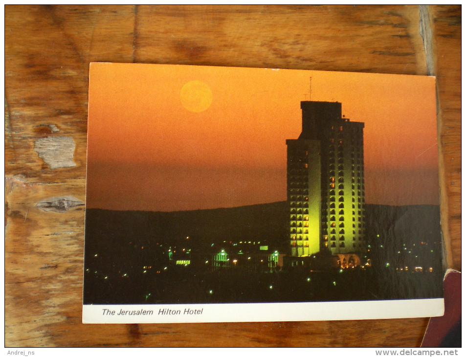 Jerusalem  Hilton Hotel By Night 1986 - Israel