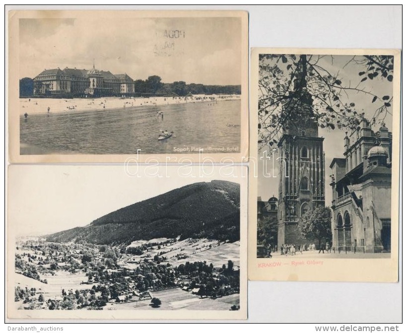 * 7 Db MODERN Lengyel V&aacute;rosk&eacute;pes Lap / 7 MODERN Polish Town-view Postcards - Unclassified