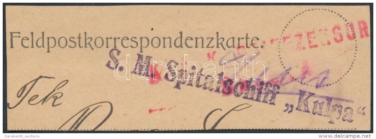 ~ 1915 S.M. Spitalschiff ,,KULPA' B&eacute;lyegz&eacute;s Kiv&aacute;g&aacute;son - Autres & Non Classés
