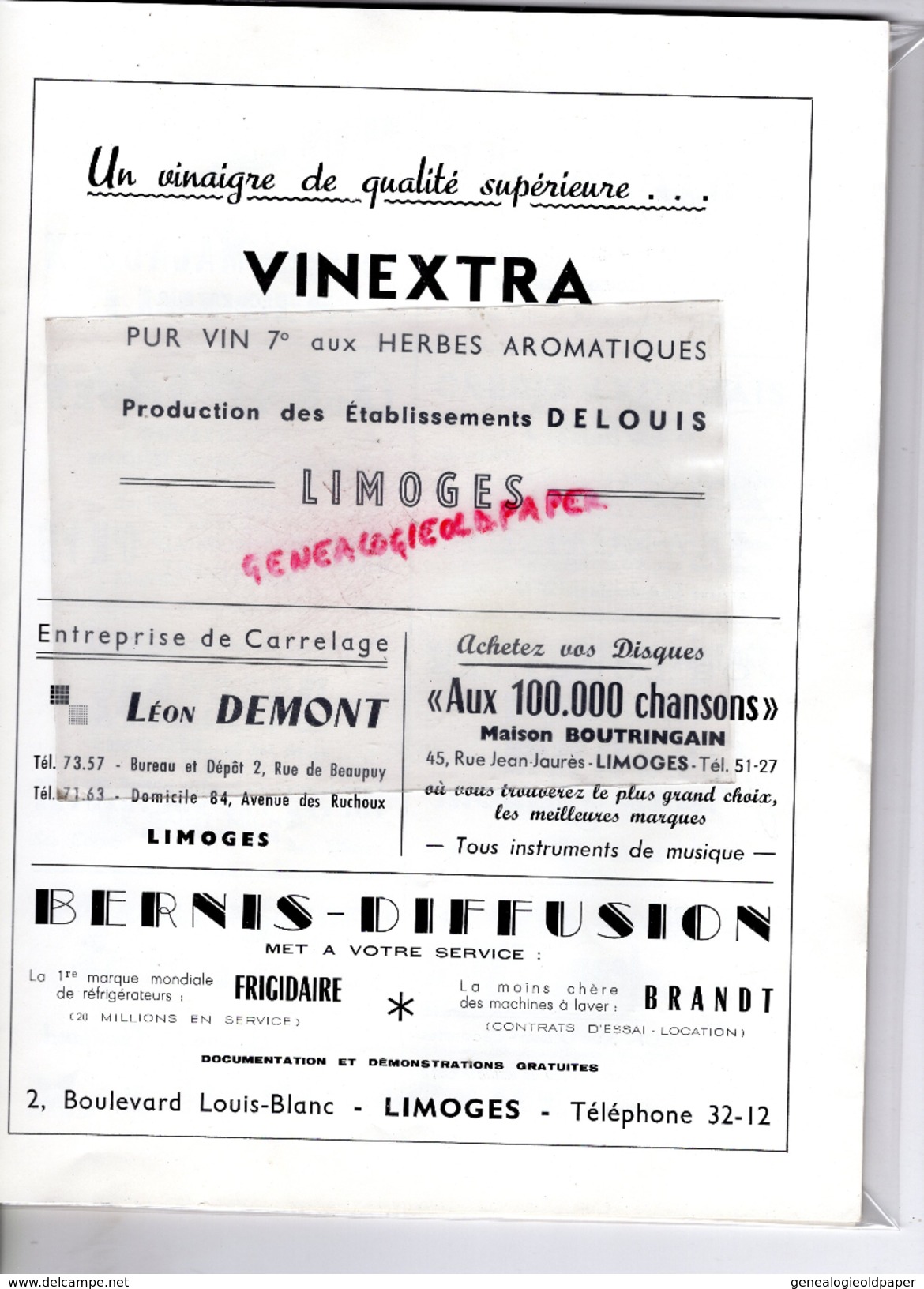 87 - LIMOGES - PROGRAMME 10 -12- 1957- AU PROFIT SAUVEGARDE ENFANCE- ENFANT- MISS MABEL THEATRE-COMEDIENS NEUVIEME HEURE - Programmes