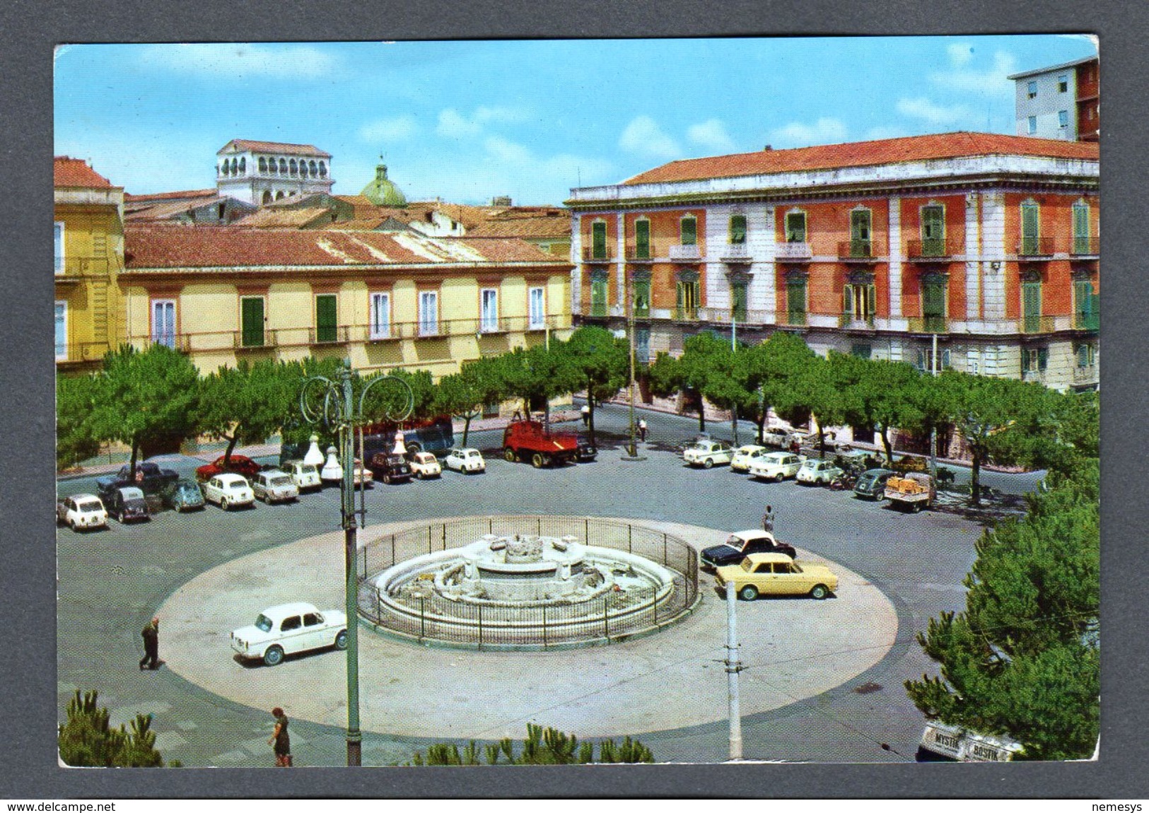 1967 AVERSA PIAZZA VITTORIO EMANUELE FG V SEE 2 SCANS ANIMATA AUTO D'EPOCA - Aversa