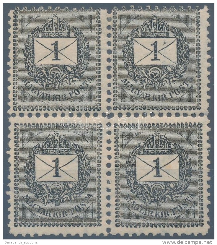 ** * 1898 1kr 4-es T&ouml;mb 11 1/2-es Fogaz&aacute;ssal, A 2 FelsÅ‘ B&eacute;lyeg Falcos (54.000) - Other & Unclassified