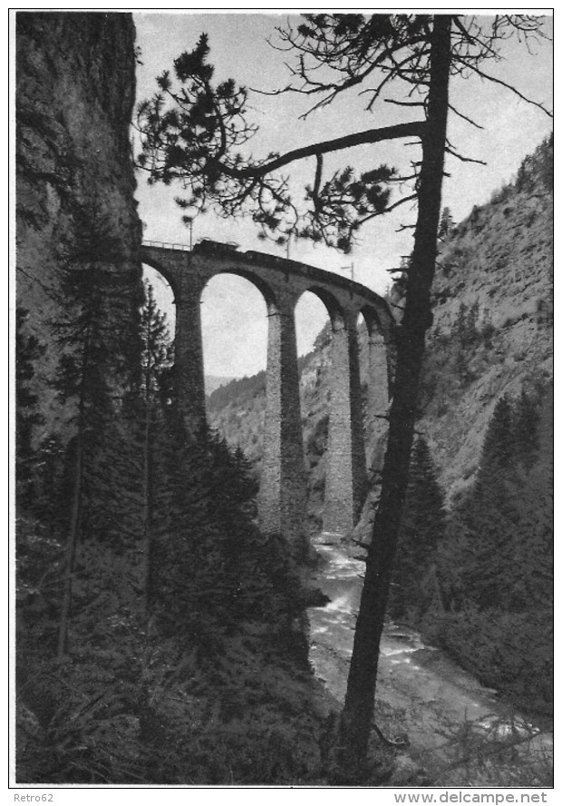 FILISUR &#8594; Landwasserviadukt  Mit Zugkomposition Anno 1937 - Filisur