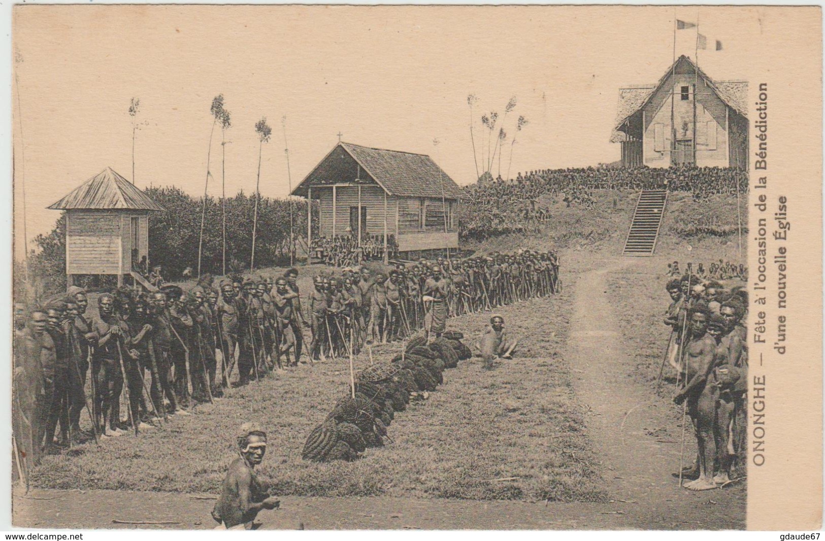 ONONGHE (PAPOUASIE NOUVELLE GUINEE) - FETE A L'OCCASION DE LA BENEDICTION D'UNE NOUVELLE EGLISE - Papua New Guinea