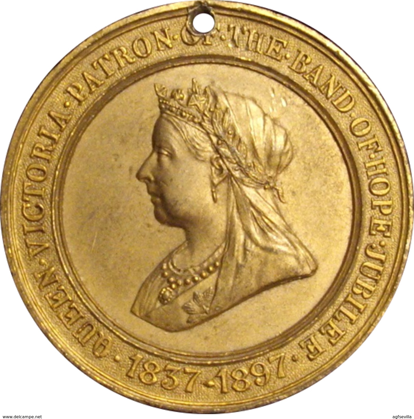 INGLATERRA. MEDALLA DEL JUBILEO 60 ANIVERSARIO REINA VICTORIA. 1.897. GREAT BRITAIN MEDAL - Monarquía/ Nobleza