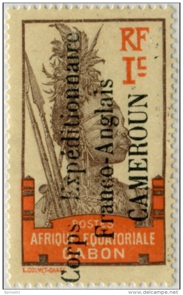 !!! CAMEROUN : N°38 NEUF CHARNIERE PROPRE, GOMME COLONIALE HABITUELLE. SIGNE BRUN - Unused Stamps