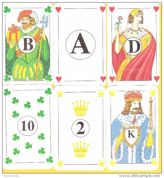 6 Cartes Publicitaires As Roi Dame Valet (B) 10 Et 2 - Cartes à Jouer Classiques