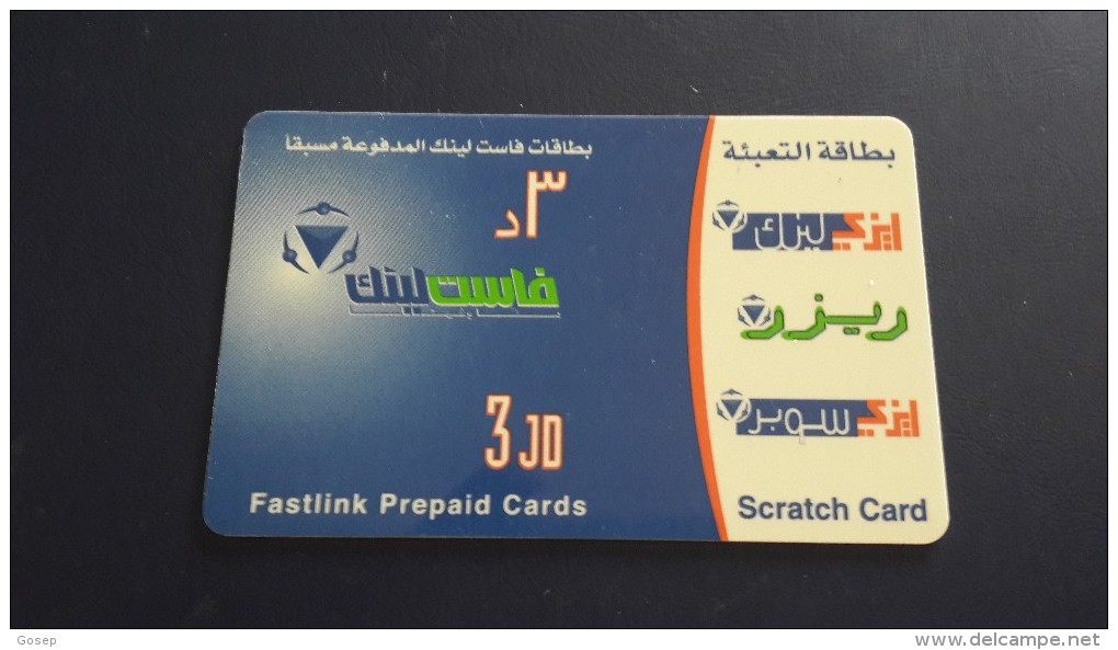 Jordan-fastlink Prepiad Card-(3jd)-used Card+1card Prepiad Free - Giordania
