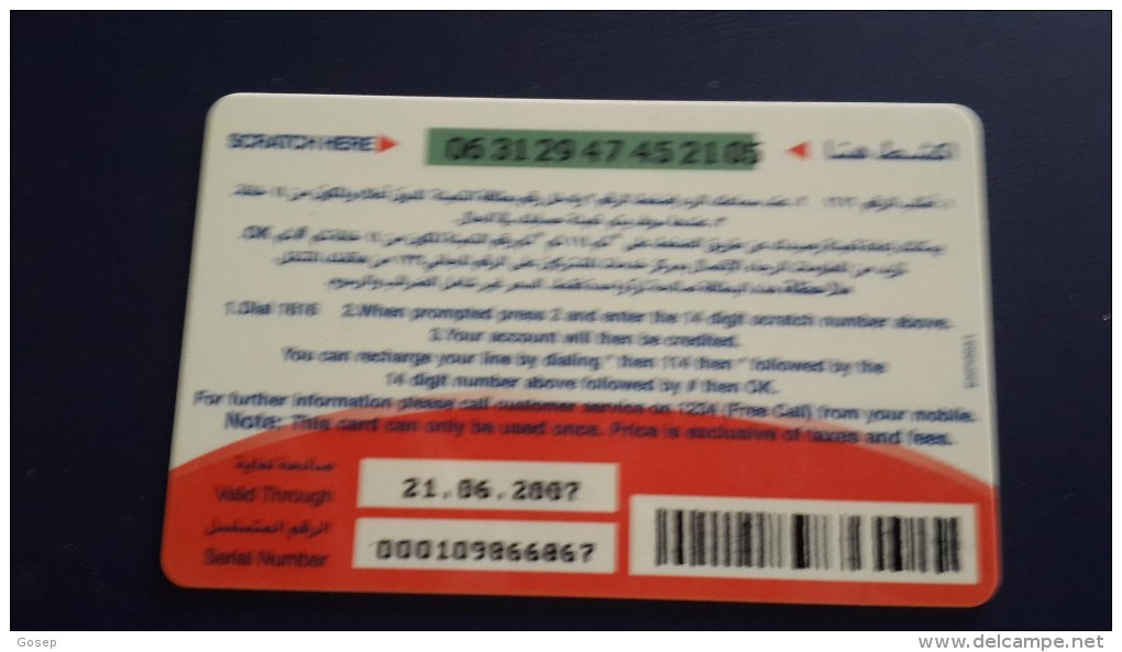 Jordan-fastlink Prepiad Card-(3jd)-used Card+1card Prepiad Free - Giordania