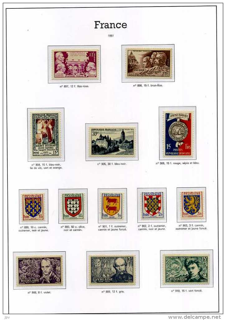 ENSEMBLE DE TIMBRES DE 1938 à 1959. NEUFS SANS CHARNIERES.