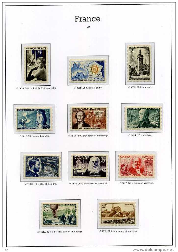 ENSEMBLE DE TIMBRES DE 1938 à 1959. NEUFS SANS CHARNIERES.