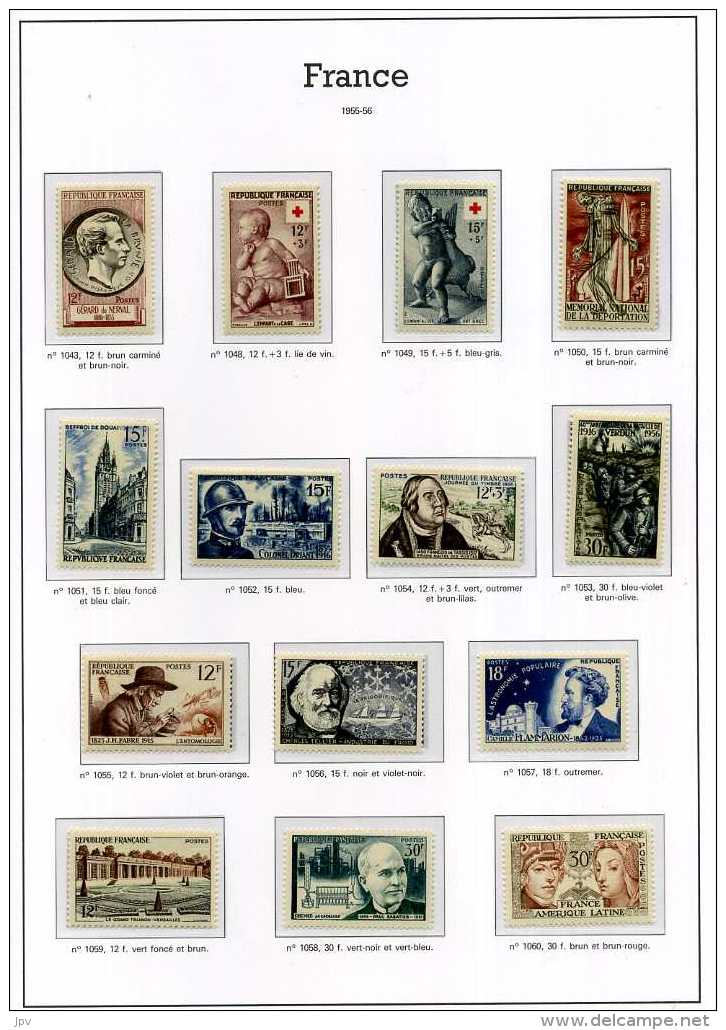 ENSEMBLE DE TIMBRES DE 1938 à 1959. NEUFS SANS CHARNIERES.