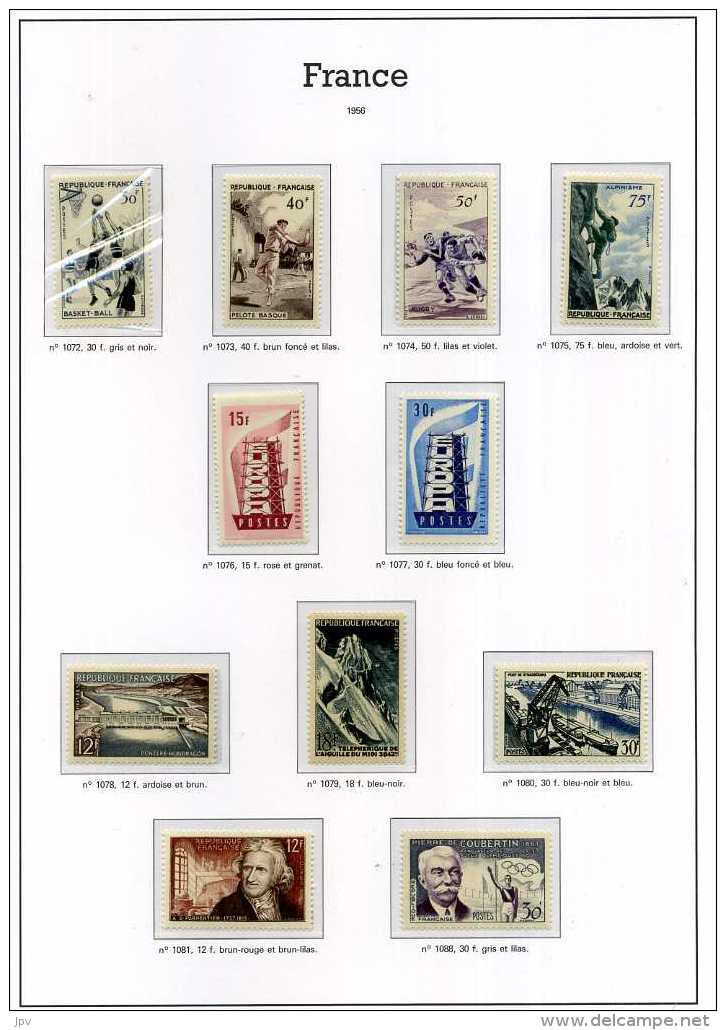 ENSEMBLE DE TIMBRES DE 1938 à 1959. NEUFS SANS CHARNIERES.